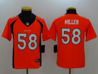 Youth Denver Broncos 58 Von Miller Football Jersey Legend Orange
