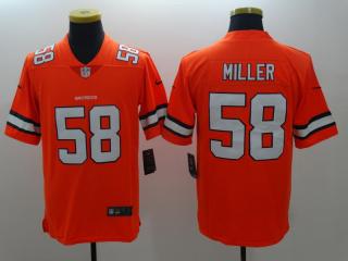 Denver Broncos 58 Von Miller Football Jersey Legend Orange