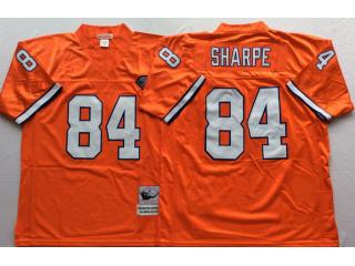 Denver Broncos 84 Shannon Sharpe Football Jersey Orange Retro