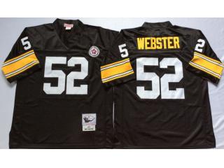 Pittsburgh Steelers 52 Mike Webster Football Jersey Black Retro