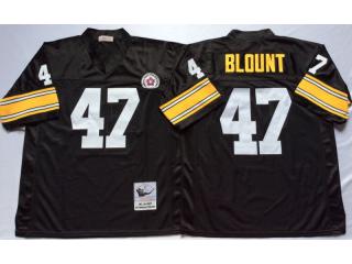 Pittsburgh Steelers 47 Mel Blount Football Jersey Black Retro
