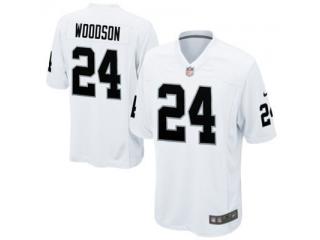 Oakland Raiders 24 Charles Woodson Football Limited Jersey White