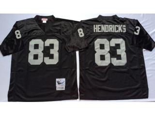 Oakland Raiders 83 Ted Hendricks Football Jersey Black Retro