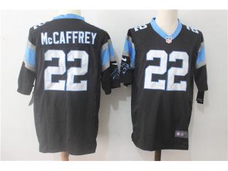 Carolina Panthers 22 Draft: McCaffrey Football Jersey Black Fan Edition