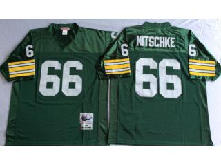 Green Bay Packers 66 Ray Nitschke Football Jersey Green Retro