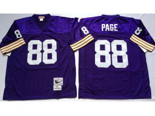 Minnesota Vikings 88 Alan Page Football Jersey Purple Retro