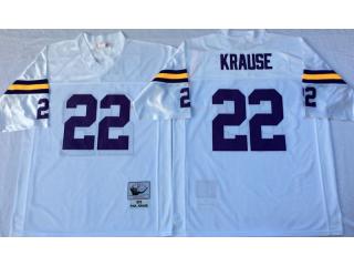 Minnesota Vikings 22 Paul Krause Football Jersey White Retro