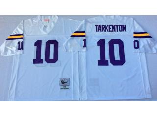 Minnesota Vikings 10 Fran Tarkenton Football Jersey White Retro