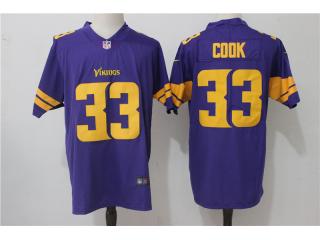 Minnesota Vikings 33 Dalvin Cook Football Jersey Legend Purple Yellow Word