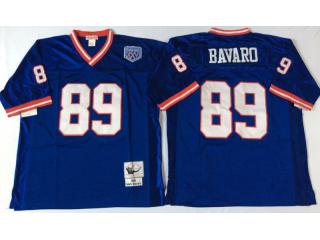 New York Giants 89 Bavaro Football Jersey Blue Retro
