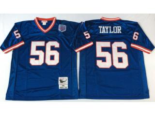 New York Giants 56 Lawrence Taylor Football Jersey Blue Retro