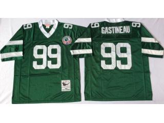 New York Jets 99 Mark Gastineau Football Jersey Green Retro