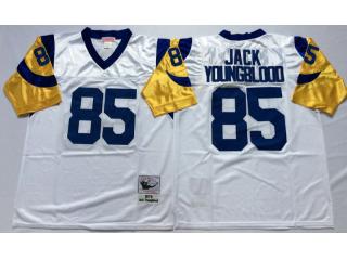 St. Louis Rams 85 Jack Youngblood Football Jersey White Retro