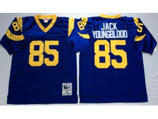 St. Louis Rams 85 Jack Youngblood Football Jersey Blue Retro