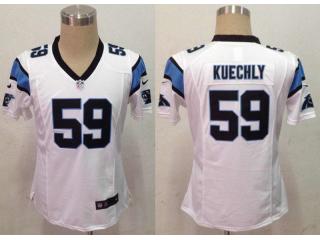 Women Carolina Panthers 59 Luke Kuechly Football Jersey White