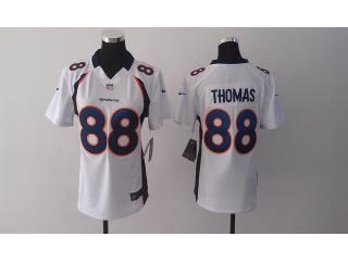 Women Denver Broncos 88 Demaryius Thomas Football Jersey White