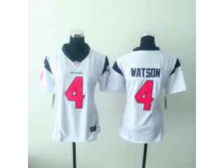 Women Houston Texans 4 Deshaun Watson Football Jersey White