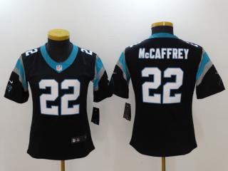 Women Carolina Panthers 22 Draft: McCaffrey Football Jersey Legend Black