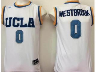 Adidas UCLA Bruins 0 Russell Westbrook College Basketball Jersey White