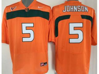 Miami Hurricanes 5 Andre Johnson College Football Jersey Orange