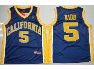 California Golden Bears 5 Jason Kidd  College Basketball Jersey Navy Blue