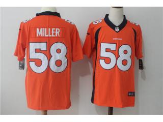Denver Broncos 58 Von Miller Football Jersey Legend Orange