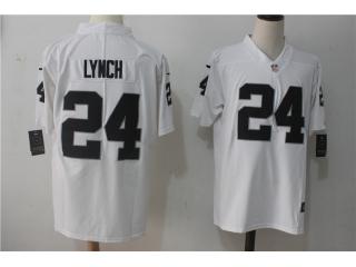 Oakland Raiders 24 Marshawn Lynch Football Jersey Legend White
