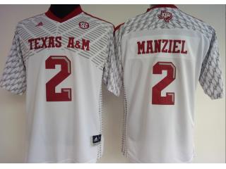 Women Texas A&M Aggies 2 Johnny Manziel College Football Jersey White