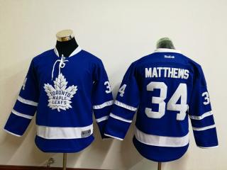 Youth Classic Toronto Maple Leafs 34 Auston Matthews Ice Hockey Jersey Blue