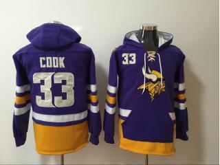 Minnesota Vikings 33 Dalvin Cook Hoodies Football Jersey Purple