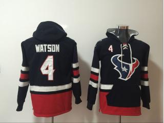Houston Texans 4 Deshaun Watson Hoodies Football Jersey Black