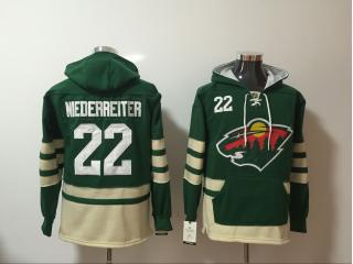 Classic Minnesota Wild 22 Nino Niederreiter Ice Hoodies Hockey Jersey Green