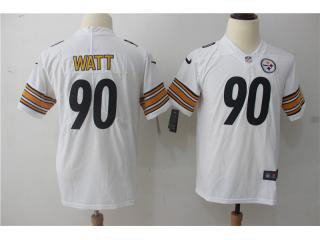 Youth Pittsburgh Steelers 90 T.J. Watt Football Jersey Legend White
