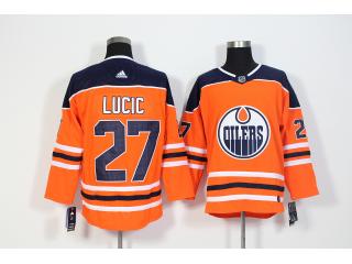 Adidas Classic Edmonton Oilers 27 Milan Lucic Ice Hockey Jersey Orange