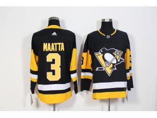 Adidas Classic  Pittsburgh Penguins 3 Olli Maatta Ice Hockey Jersey Black