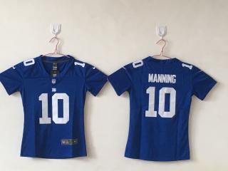Women New York Giants 10 Eli Manning Football Jersey Legend Blue