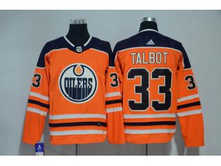 Adidas Classic Edmonton Oilers 33 Cam Talbot Ice Hockey Jersey Orange
