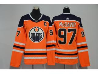 Women Adidas Classic Edmonton Oilers 97 Connor McDavid Ice Hockey Jersey Orange