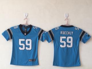 Youth Carolina Panthers 59 Luke Kuechly Football Jersey Legend blue