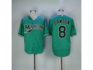 Miami Marlins 8 Andre Dawson Baseball Jersey Blue Retro