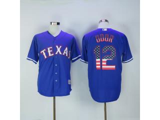 Texas Rangers 12 Rougned Odor Baseball Jersey Blue National flag