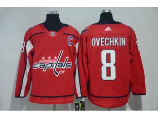 Adidas Classic Washington Capitals 8 Alex Ovechkin Ice Hockey Jersey Red