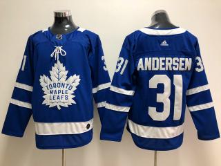 Adidas Classic Toronto Maple Leafs 31 Frederik Andersen Ice Hockey Jersey Blue