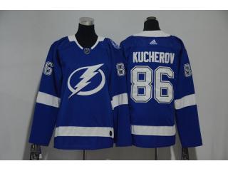 Women Adidas Classic Tampa Bay Lightning 86 Nikita Kucherov Ice Hockey Jersey Blue