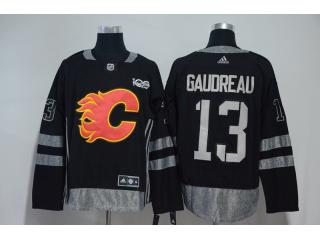 Adidas Classic Calgary Flames 13 Johnny Gaudreau Ice Hockey Jersey Black