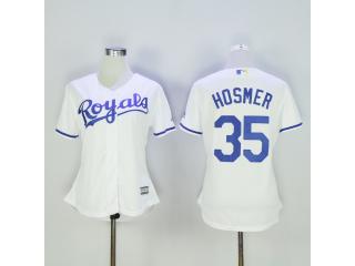Women Kansas City Royals 35 Eric Hosmer Baseball Jersey White 