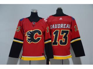 Youth Adidas Classic Calgary Flames 13 Johnny Gaudreau Ice Hockey Jersey Red