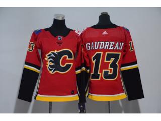 Women Adidas Classic Calgary Flames 13 Johnny Gaudreau Ice Hockey Jersey Red