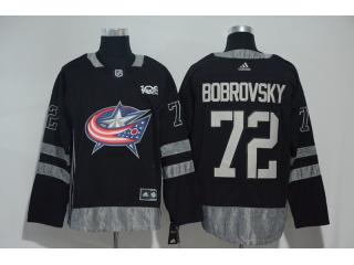 Adidas Classic Columbus Blue Jacket 72 Sergei Bobrovsky Ice Hockey Jersey Black