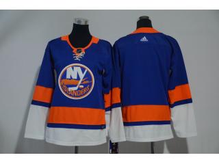 Youth Adidas Classic New York Islanders Blank Ice Hockey Jersey Blue